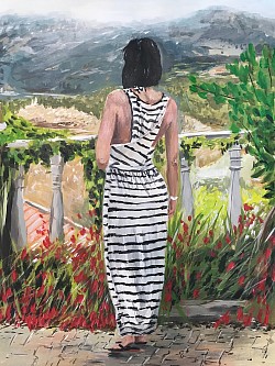 Люблю Турцию, бумага, акрил, 59*42, 2019 г.