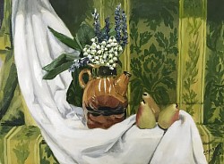 Цветы в чайнике, 30*40, х. м., 2023 г.