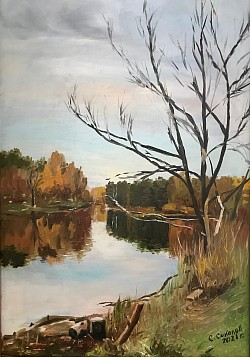 Поздняя осень, 60*40, х. м., 2021 г.